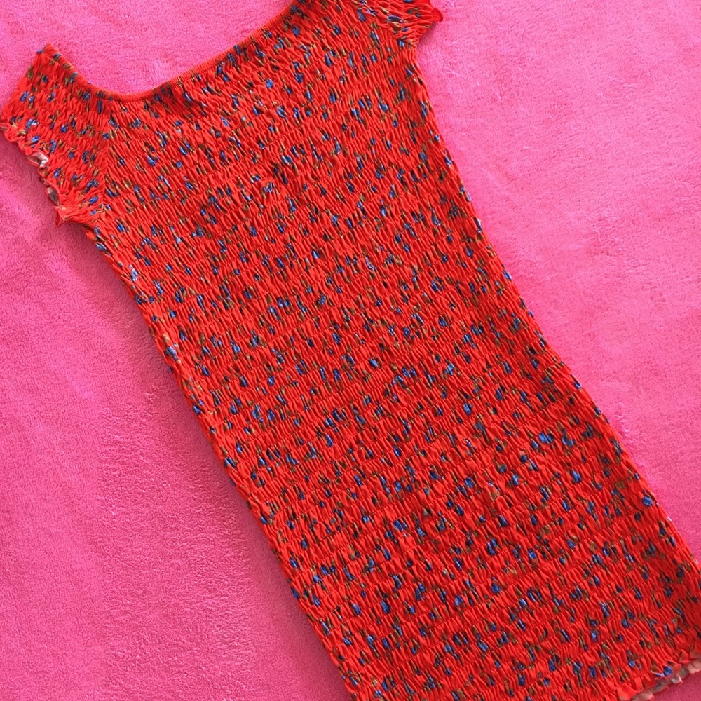 NWT US6 Topshop Smocked Mini Dress